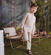 The Rimba Raya Boy Baju Melayu Set Sand - Umbi