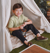 The Rimba Raya Boy Short Sleeves Shirt Matcha Green - Umbi