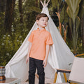 The Rimba Raya Boy Short Sleeves Shirt Salmon - Umbi