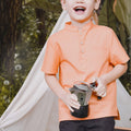 The Rimba Raya Boy Short Sleeves Shirt Salmon - Umbi