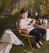 The Rimba Raya Boy Short Sleeves Shirt Sand - Umbi