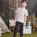 The Rimba Raya Boy Short Sleeves Shirt Sand - Umbi