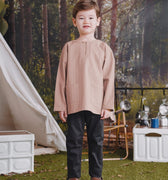The Rimba Raya Boy Teluk Belanga Top Caramel Stripes - Umbi