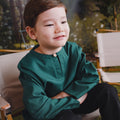The Rimba Raya Boy Teluk Belanga Top Dark Green - Umbi