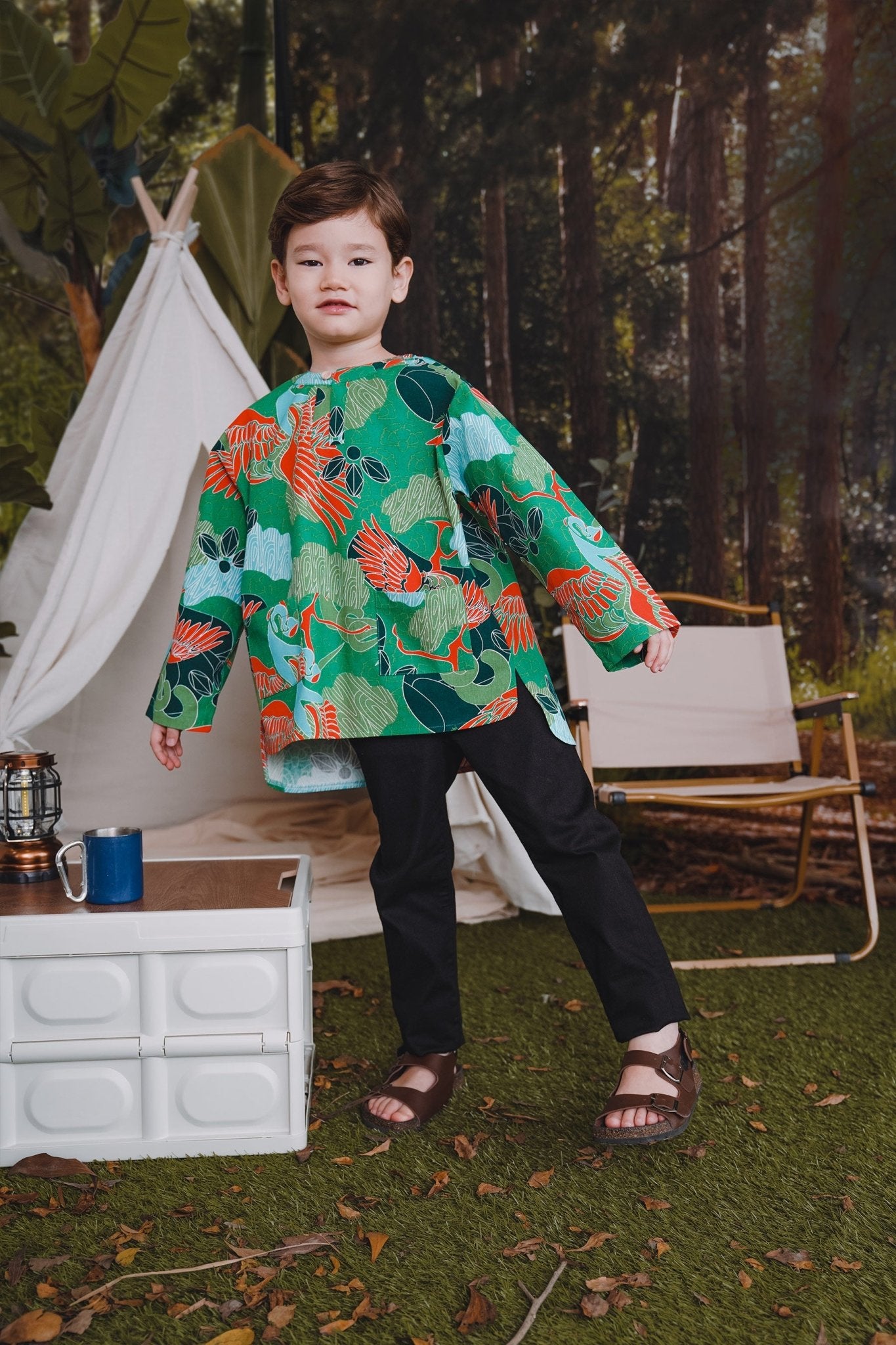 The Rimba Raya Boy Teluk Belanga Top Rimba Print - Umbi
