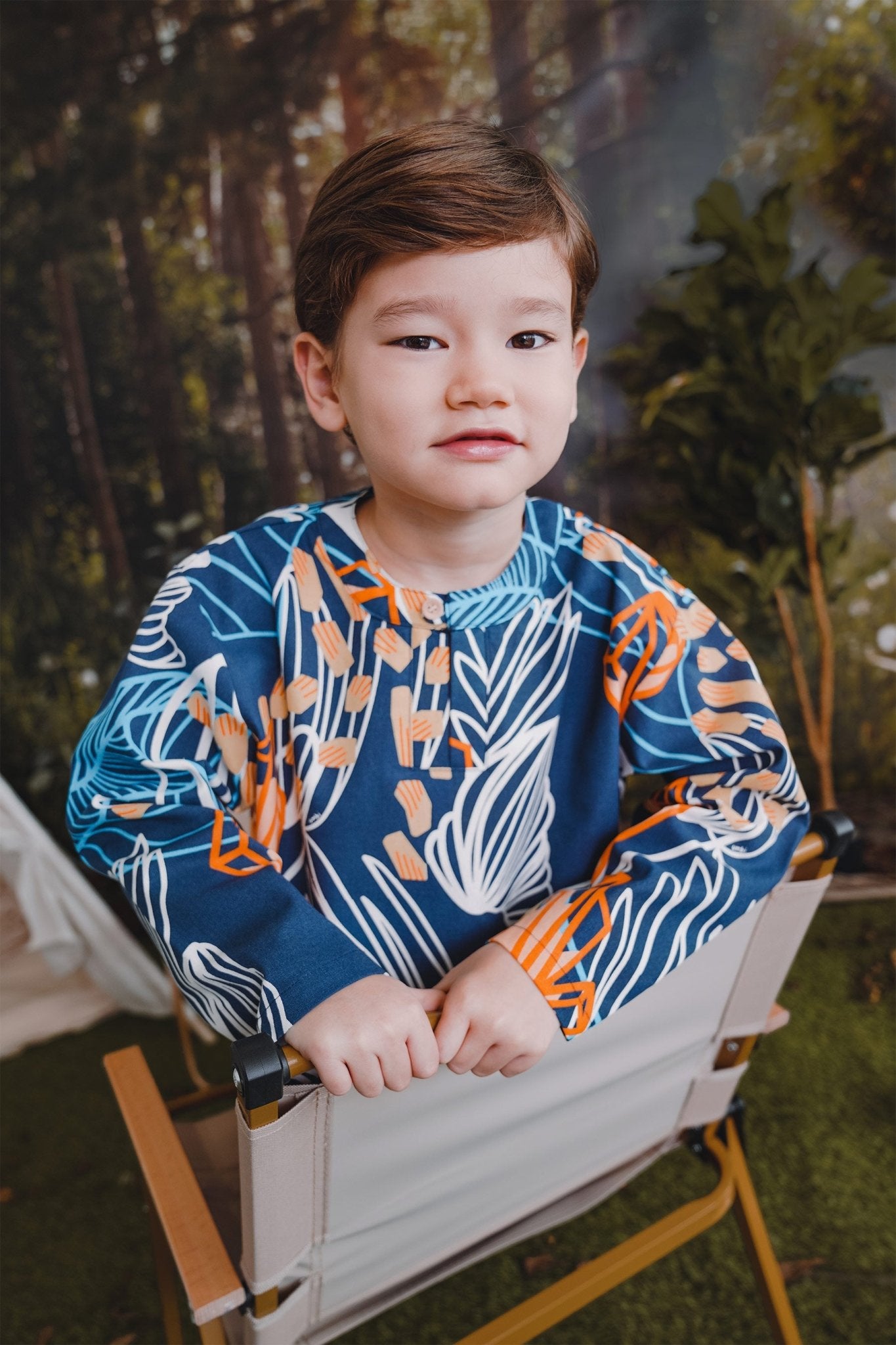 The Rimba Raya Boy Teluk Belanga Top Senja Print - Umbi