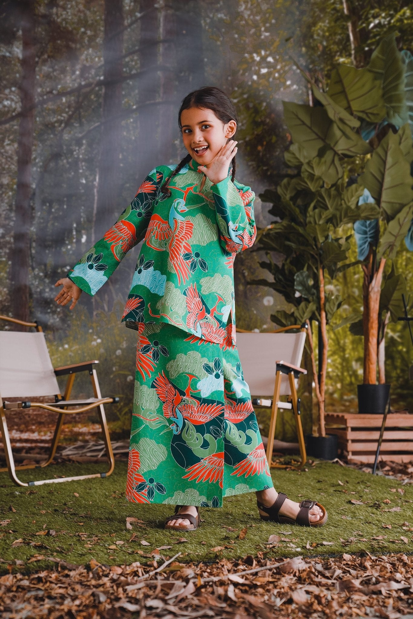 The Rimba Raya Girl Classic Skirt Rimba Print - Umbi