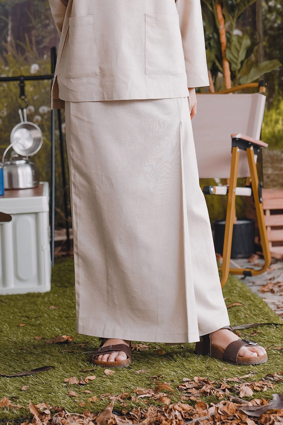 The Rimba Raya Girl Classic Skirt Sand - Umbi