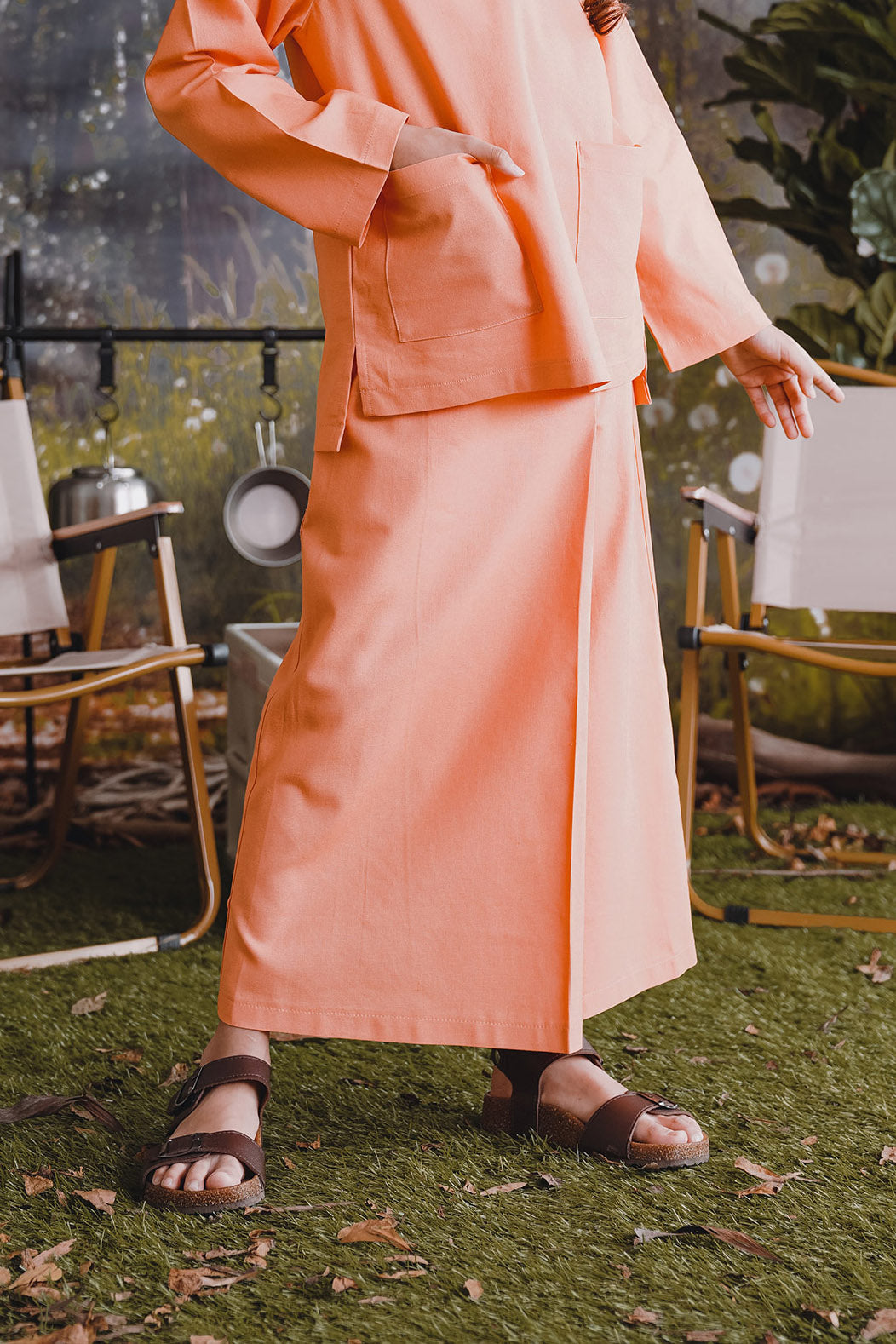 The Rimba Raya Girl Classic Skirt Salmon