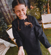 The Rimba Raya Girl Kurung Top Black - Umbi