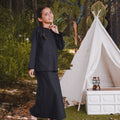The Rimba Raya Girl Kurung Top Black - Umbi