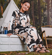 The Rimba Raya Girl Kurung Top Cempaka Print - Umbi