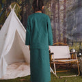 The Rimba Raya Girl Kurung Top Dark Green - Umbi