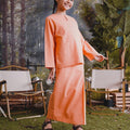 The Rimba Raya Girl Kurung Top Salmon - Umbi
