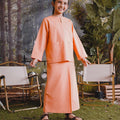 The Rimba Raya Girl Kurung Top Salmon - Umbi