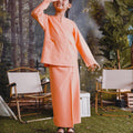 The Rimba Raya Girl Kurung Top Salmon - Umbi