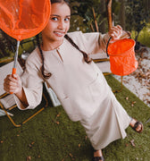 The Rimba Raya Girl Kurung Top Sand - Umbi