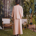 The Rimba Raya Girl Pair Pockets Boxy Blouse Caramel Stripes - Umbi