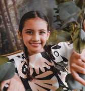 The Rimba Raya Girl Pair Pockets Boxy Blouse Cempaka Print - Umbi