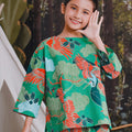 The Rimba Raya Girl Pair Pockets Boxy Blouse Rimba Print - Umbi