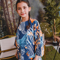 The Rimba Raya Girl Pair Pockets Boxy Blouse Senja Print - Umbi