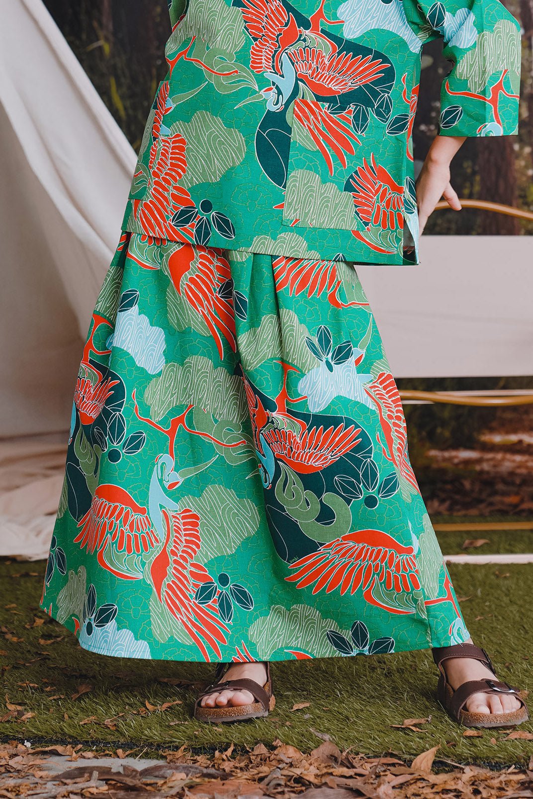 The Rimba Raya Girl Teacup Skirt Rimba Print - Umbi