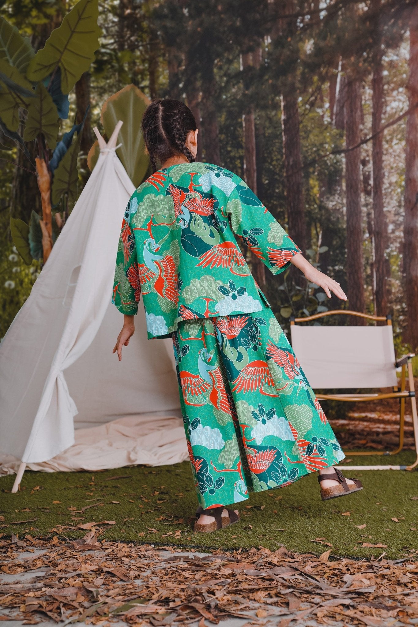 The Rimba Raya Girl Teacup Skirt Rimba Print - Umbi
