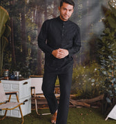The Rimba Raya Men Baju Melayu Set Black - Umbi