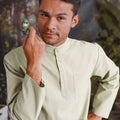 The Rimba Raya Men Baju Melayu Set Matcha Green - Umbi