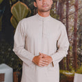 The Rimba Raya Men Baju Melayu Set Sand - Umbi