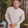 The Rimba Raya Men Baju Melayu Set Sand - Umbi