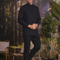 The Rimba Raya Men Collar Kurta Black - Umbi