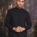 The Rimba Raya Men Collar Kurta Black - Umbi