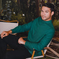 The Rimba Raya Men Collar Kurta Dark Green - Umbi