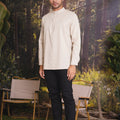 The Rimba Raya Men Collar Kurta Sand - Umbi