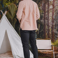 The Rimba Raya Men Modern Teluk Belanga Top Caramel Stripes - Umbi