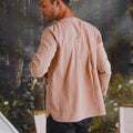 The Rimba Raya Men Modern Teluk Belanga Top Caramel Stripes - Umbi
