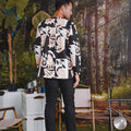 The Rimba Raya Men Modern Teluk Belanga Top Cempaka Print - Umbi