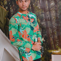 The Rimba Raya Men Modern Teluk Belanga Top Rimba Print - Umbi