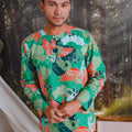 The Rimba Raya Men Modern Teluk Belanga Top Rimba Print - Umbi