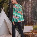 The Rimba Raya Men Modern Teluk Belanga Top Rimba Print - Umbi