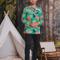The Rimba Raya Men Modern Teluk Belanga Top Rimba Print - Umbi