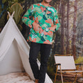The Rimba Raya Men Modern Teluk Belanga Top Rimba Print - Umbi