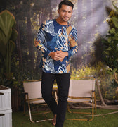 The Rimba Raya Men Modern Teluk Belanga Top Senja Print - Umbi