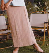 The Rimba Raya Women Classic Skirt Caramel Stripes - Umbi