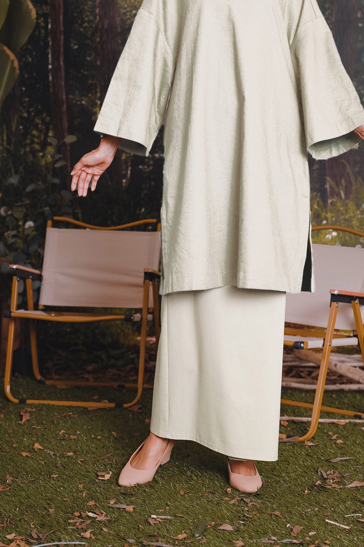 The Rimba Raya Women Classic Skirt Matcha Green - Umbi