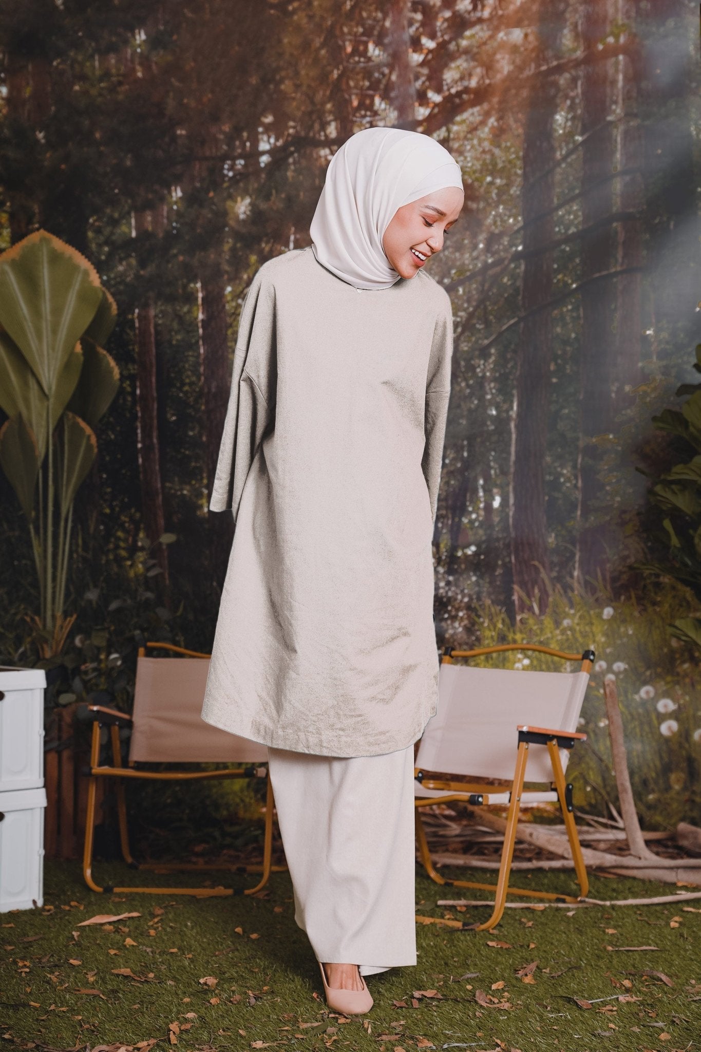 The Rimba Raya Women Classic Skirt Sand - Umbi