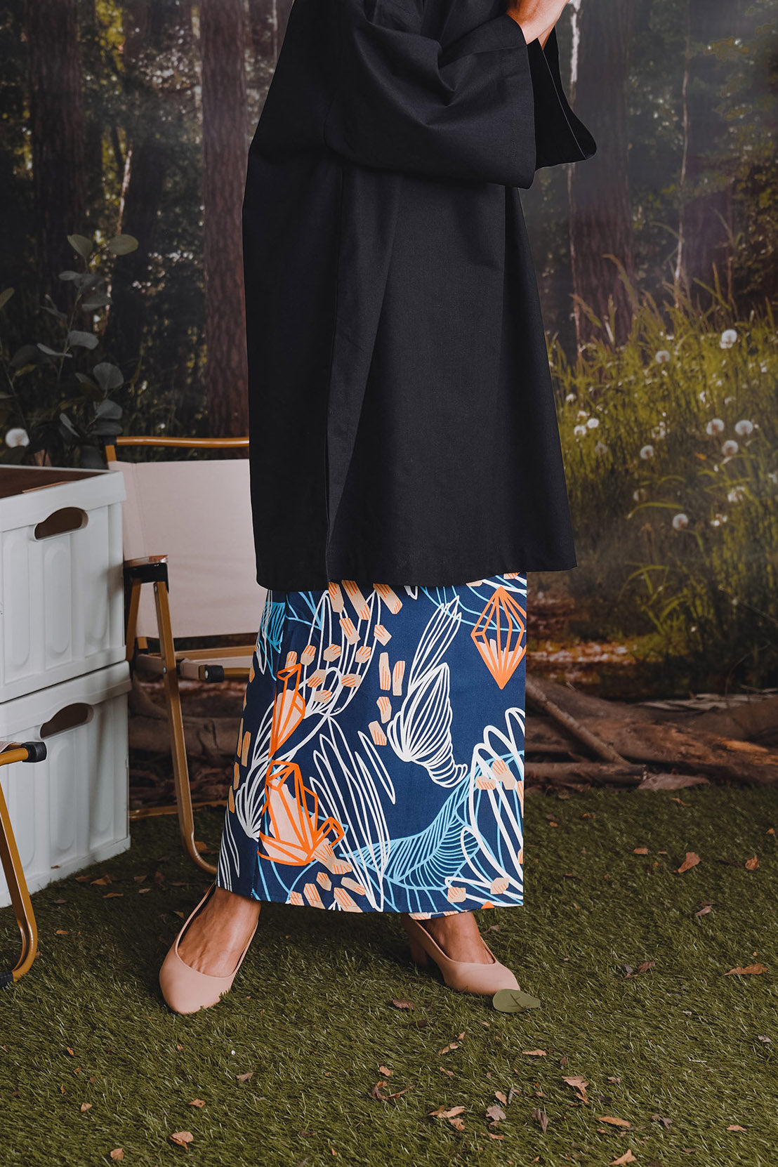 The Rimba Raya Women Classic Skirt Senja Print