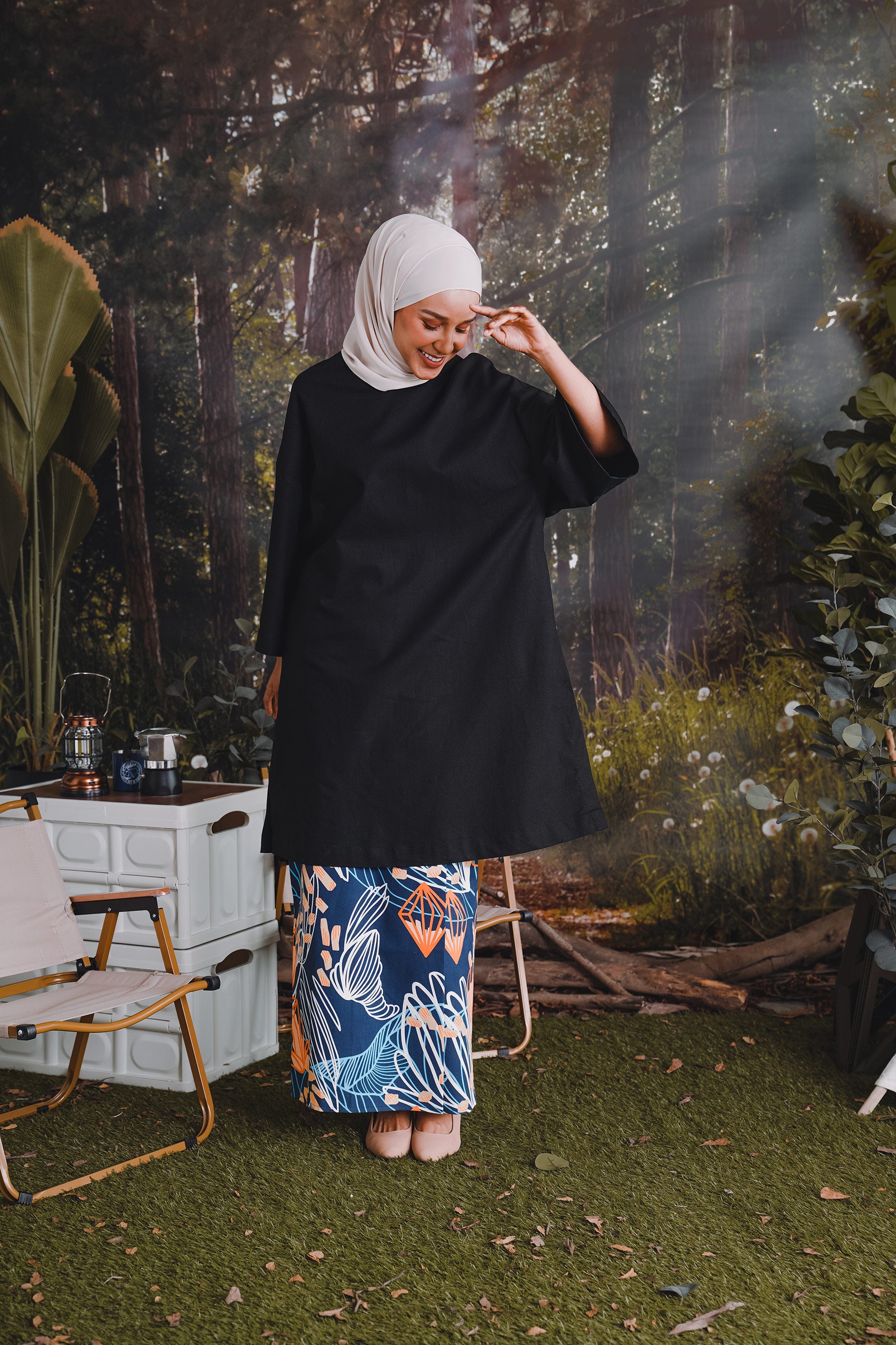 The Rimba Raya Women Classic Skirt Senja Print