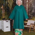 The Rimba Raya Women Long Kurung Blouse Dark Green - Umbi